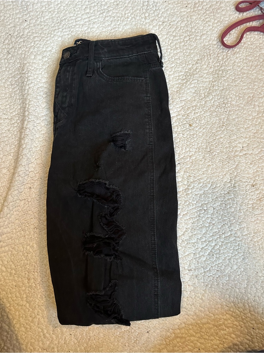 Hollister Black Ultra High-Rise Denim Skirt